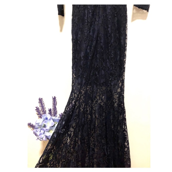 Navy Mermaid Lace Dress (Kooka) - Picture 8 of 9